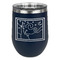 The Starry Night (Van Gogh 1889) Stainless Wine Tumblers - Navy - Single Sided - Front
