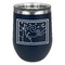 The Starry Night (Van Gogh 1889) Stemless Stainless Steel Wine Tumbler - Navy - Single Sided