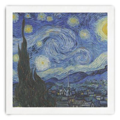 Custom The Starry Night (Van Gogh 1889) Paper Dinner Napkins