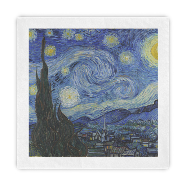 Custom The Starry Night (Van Gogh 1889) Standard Decorative Napkins