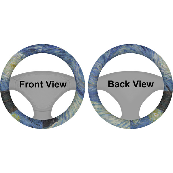 The Starry Night (Van Gogh 1889) Steering Wheel Cover- Front and Back