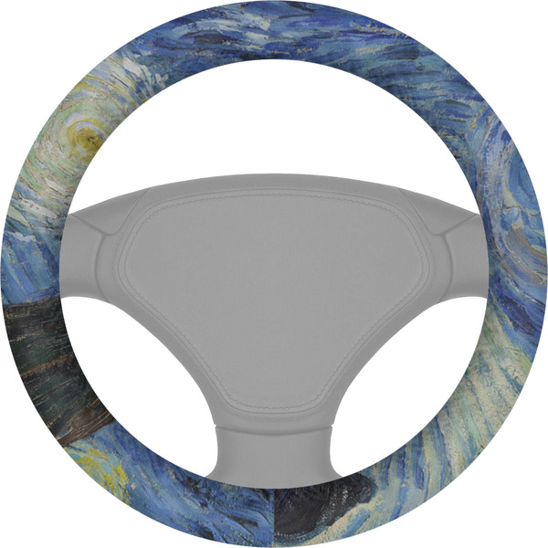 Custom The Starry Night (Van Gogh 1889) Steering Wheel Cover