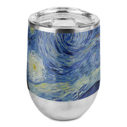 The Starry Night (Van Gogh 1889) Stemless Wine Tumbler - Full Print