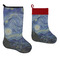 The Starry Night (Van Gogh 1889) Stockings - Side by Side compare