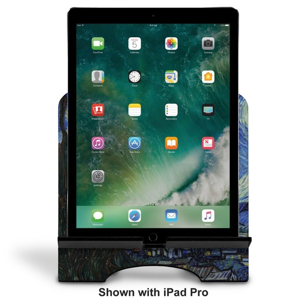 The Starry Night (Van Gogh 1889) Stylized Tablet Stand - Front with ipad