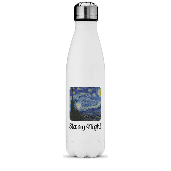 Custom The Starry Night (Van Gogh 1889) Water Bottle - 17 oz. - Stainless Steel - Full Color Printing