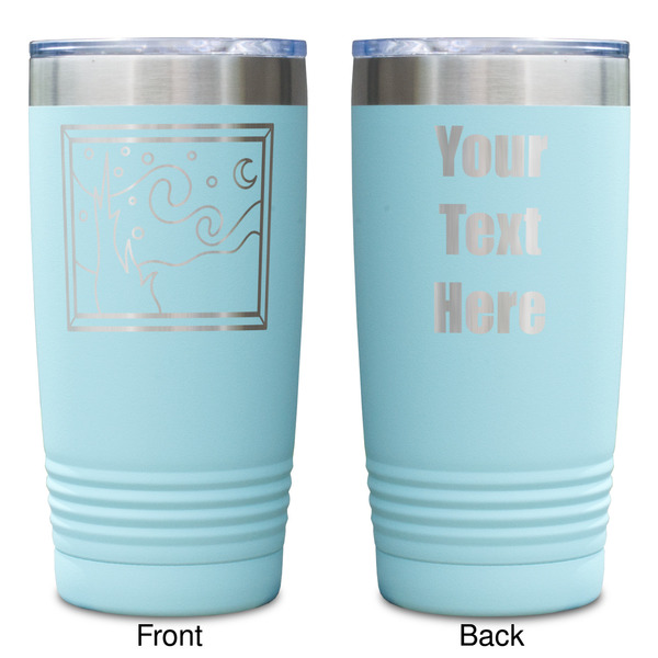 The Starry Night (Van Gogh 1889) Teal Polar Camel Tumbler - 20oz -Double Sided - Approval