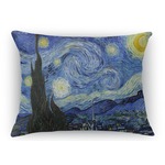 The Starry Night (Van Gogh 1889) Rectangular Throw Pillow Case - 12"x18"