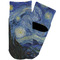 The Starry Night (Van Gogh 1889) Toddler Ankle Socks - Single Pair - Front and Back