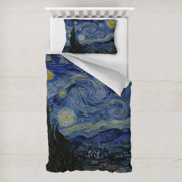 Custom The Starry Night (Van Gogh 1889) Toddler Bedding Set - With Pillowcase