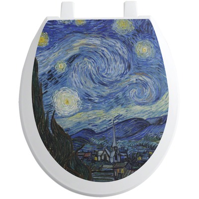 The Starry Night (Van Gogh 1889) Toilet Seat Decal - Round