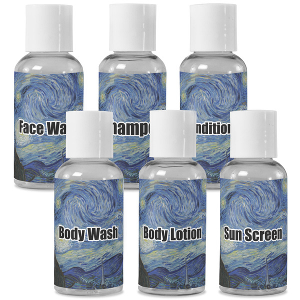 Custom The Starry Night (Van Gogh 1889) Travel Bottles