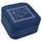 The Starry Night (Van Gogh 1889) Travel Jewelry Boxes - Leather - Navy Blue - Angled View