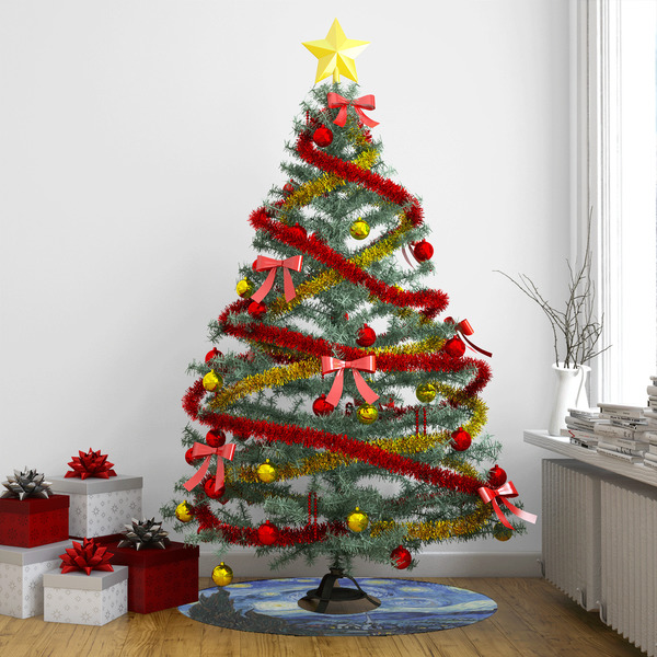 The Starry Night (Van Gogh 1889) Tree Skirt - In context