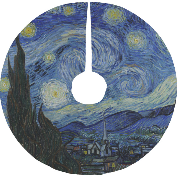 Custom The Starry Night (Van Gogh 1889) Tree Skirt