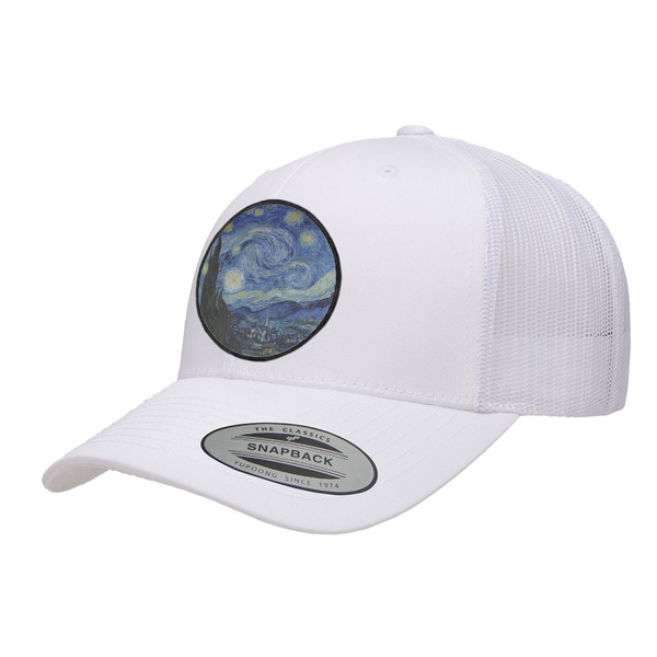 Custom The Starry Night (Van Gogh 1889) Trucker Hat - White