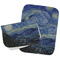 The Starry Night (Van Gogh 1889) Two Rectangle Burp Cloths - Open & Folded