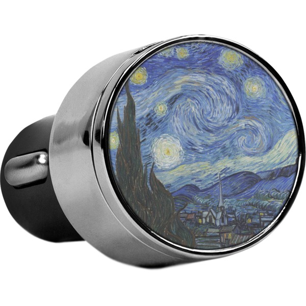 Custom The Starry Night (Van Gogh 1889) USB Car Charger