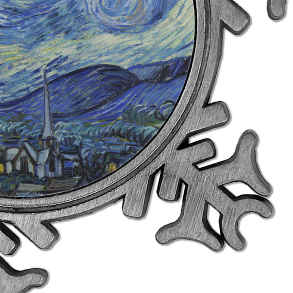 The Starry Night (Van Gogh 1889) Vintage Snowflake - Detail