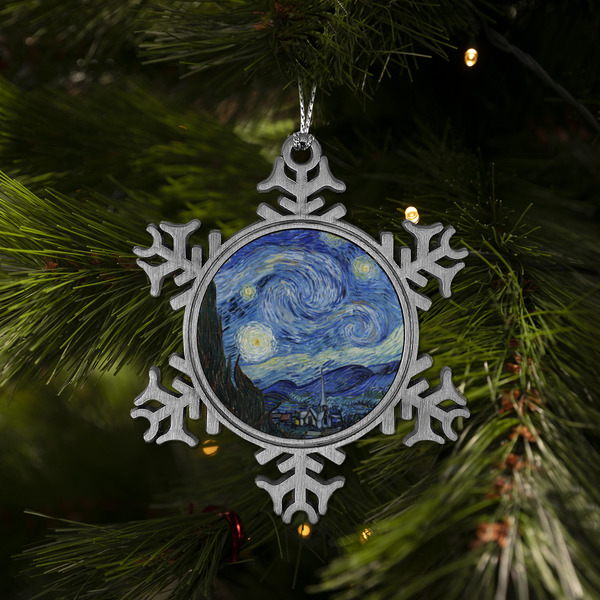The Starry Night (Van Gogh 1889) Vintage Snowflake - (LIFESTYLE)