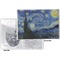 The Starry Night (Van Gogh 1889) Vinyl Passport Holder - Flat Front and Back
