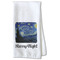 The Starry Night (Van Gogh 1889) Waffle Towel - Partial Print Print Style Image