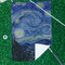 The Starry Night (Van Gogh 1889) Waffle Weave Golf Towel - In Context
