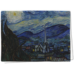 The Starry Night (Van Gogh 1889) Kitchen Towel - Waffle Weave - Full Color Print