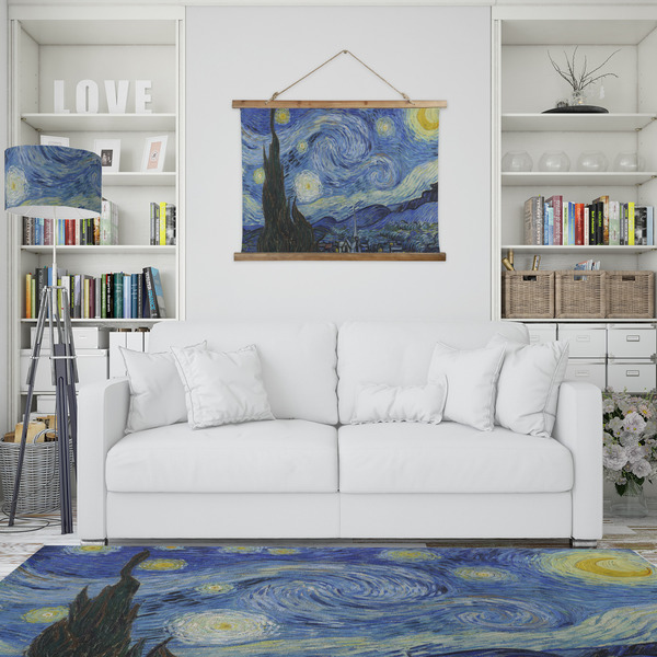 The Starry Night (Van Gogh 1889) Wall Hanging Tapestry - IN CONTEXT