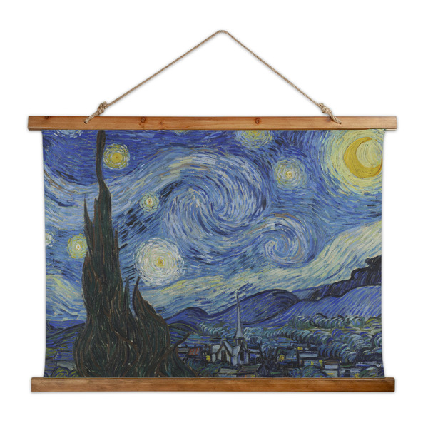 Custom The Starry Night (Van Gogh 1889) Wall Hanging Tapestry - Wide