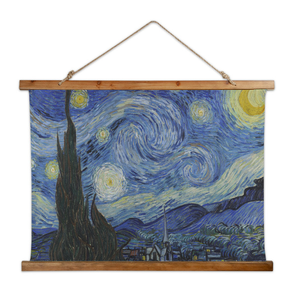 Custom The Starry Night (Van Gogh 1889) Wall Hanging Tapestry - Wide