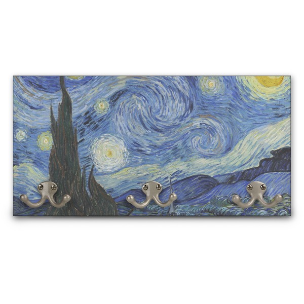 Custom The Starry Night (Van Gogh 1889) Wall Mounted Coat Rack
