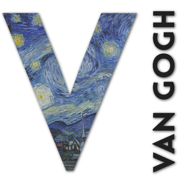 Custom The Starry Night (Van Gogh 1889) Name & Initial Decal - Up to 9"x9"