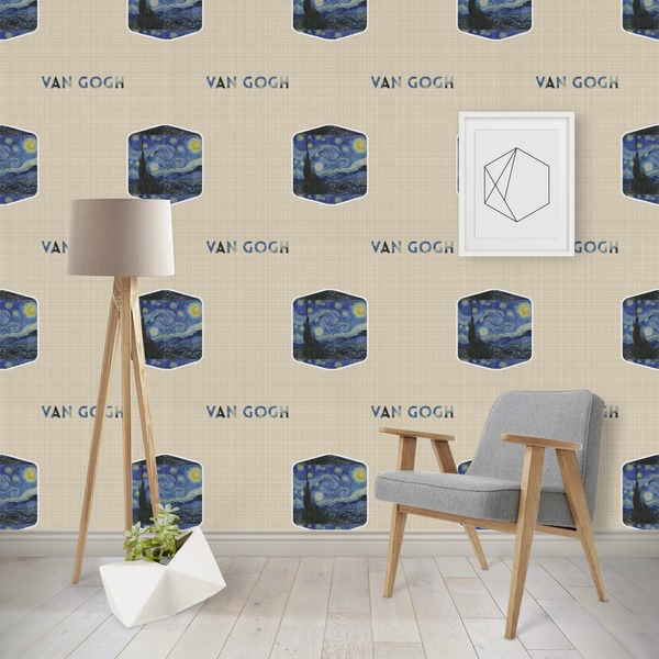 Custom The Starry Night (Van Gogh 1889) Wallpaper & Surface Covering (Water Activated - Removable)