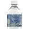 The Starry Night (Van Gogh 1889) Water Bottle Label - Single Front