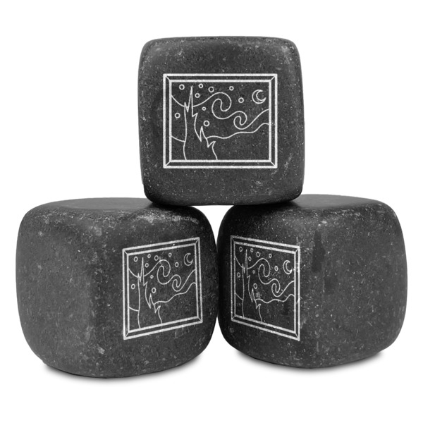 Custom The Starry Night (Van Gogh 1889) Whiskey Stone Set