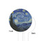The Starry Night (Van Gogh 1889) White Plastic 4" Food Pick - Round - Single Sided - Front & Back