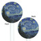 The Starry Night (Van Gogh 1889) White Plastic 5.5" Stir Stick - Double Sided - Round - Front & Back