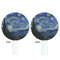 The Starry Night (Van Gogh 1889) White Plastic 7" Stir Stick - Double Sided - Round - Front & Back