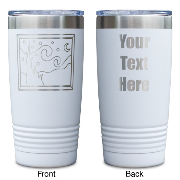 The Starry Night (Van Gogh 1889) White Polar Camel Tumbler - 20oz - Double Sided - Approval