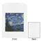 The Starry Night (Van Gogh 1889) White Treat Bag - Front & Back View