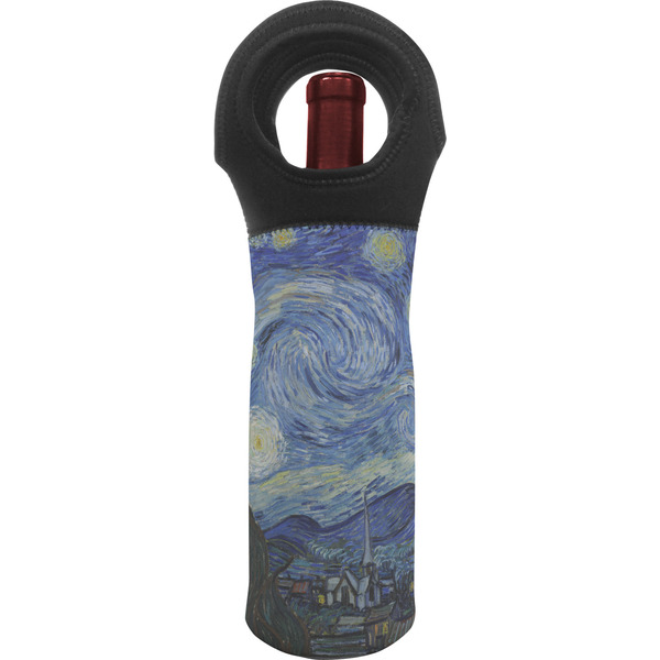 Custom The Starry Night (Van Gogh 1889) Wine Tote Bag