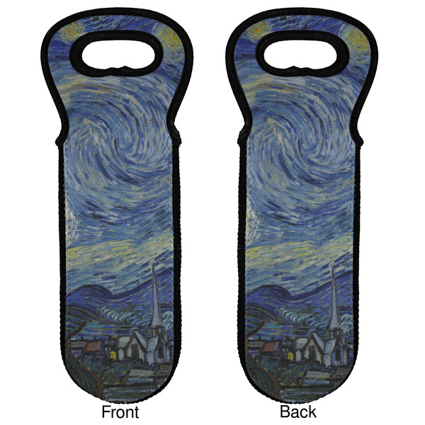 The Starry Night (Van Gogh 1889) Wine Tote Front & Back
