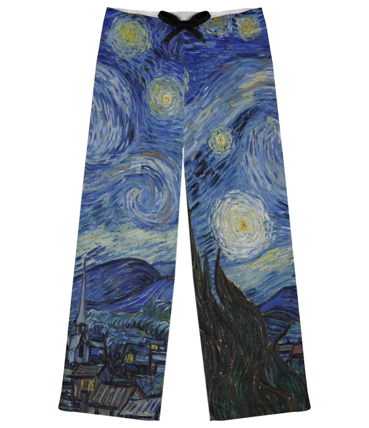 Custom The Starry Night (Van Gogh 1889) Womens Pajama Pants