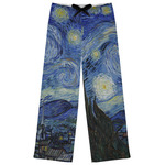 The Starry Night (Van Gogh 1889) Womens Pajama Pants - 2XL