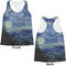 The Starry Night (Van Gogh 1889) Womens Racerback Tank Tops - Medium - Front and Back