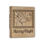The Starry Night (Van Gogh 1889) Wood 3-Ring Binder - 1" Half-Letter Size