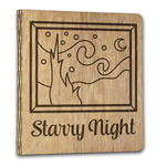 The Starry Night (Van Gogh 1889) Wood 3-Ring Binder - 1" Letter Size