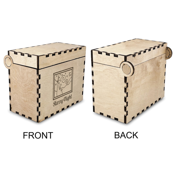 The Starry Night (Van Gogh 1889) Wood Recipe Box - Approval