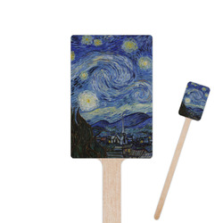 The Starry Night (Van Gogh 1889) 6.25" Rectangle Wooden Stir Sticks - Double Sided